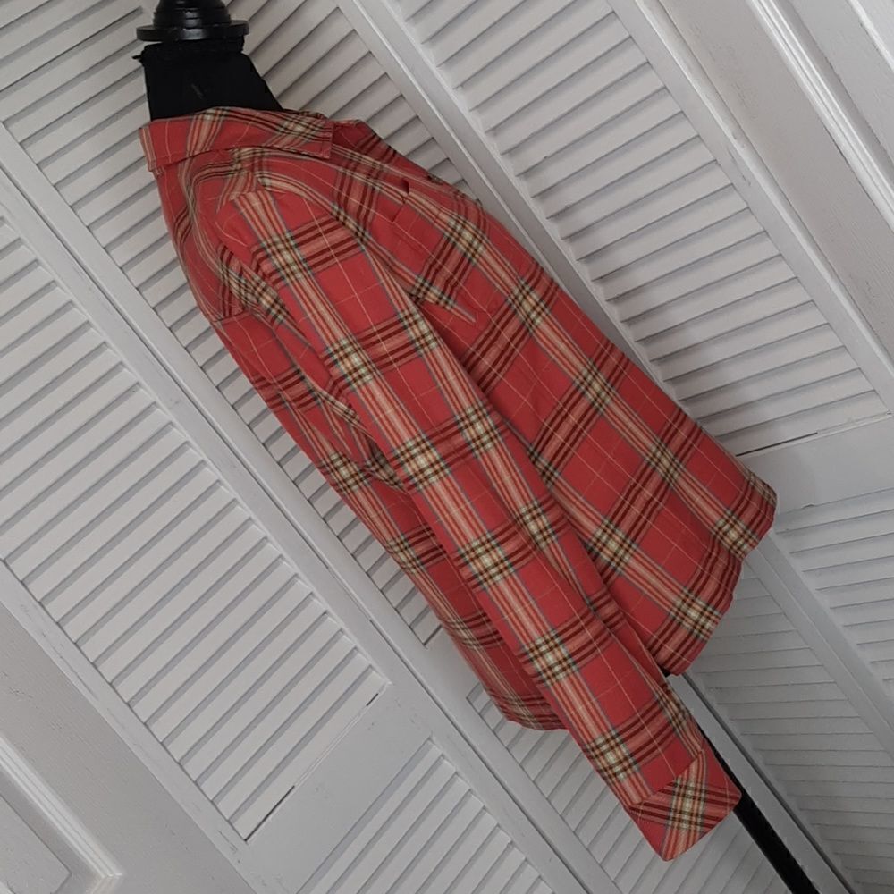 Evan Picone Ladies Pink Flannel Shirt - Picture 3 of 7